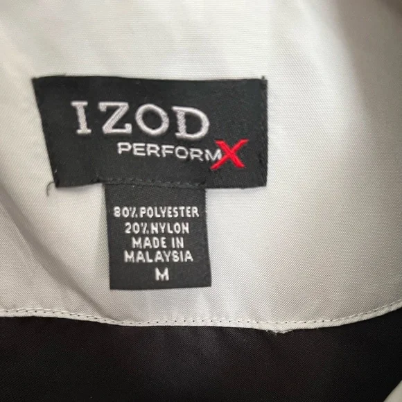 IZOD jacket, men’s medium, gray and cream color, good condition - Picture 3 of 9